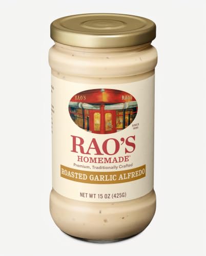 Rao's Homemade Alfredo Sauce, Roasted Garlic Alfredo, 15 oz, Rich & Creamy Pasta Sauce, Carb Conscious, Keto Friendly, Premium Quality, Blend of Parmesan & Romano Cheese, Cream and Butter – vue 6