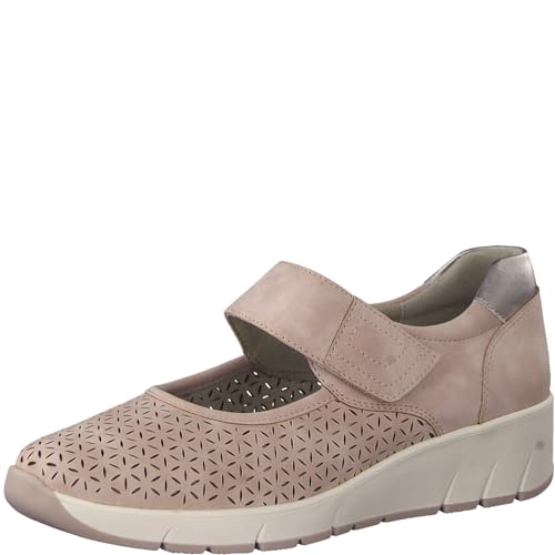 Jana Damen Halbschuhe mit Klettverschluss Vegan, Rosa (Rose), 40 EU
