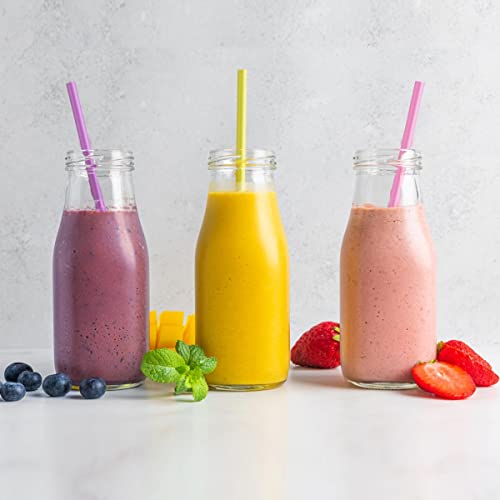 200 Count 100% Compostable Plant-Based Pla Straws-Ktob Biodegradable Colorful Drinking Plasticless Straws-Eco Friendly Plastic Bar Straws #TOP4