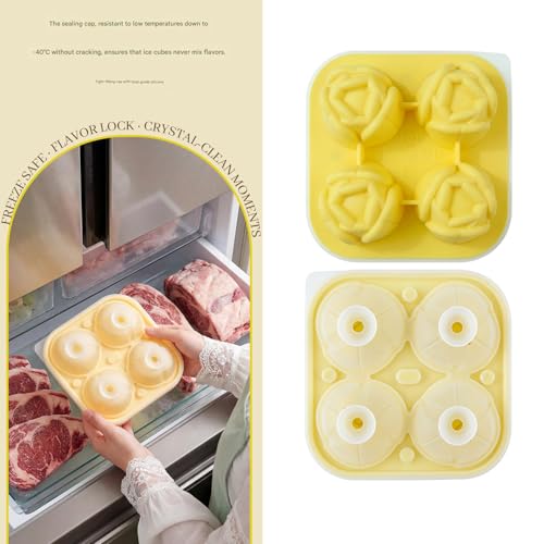 Molde para cubitos de hielo de silicona flexible tulipanes miniatura 2