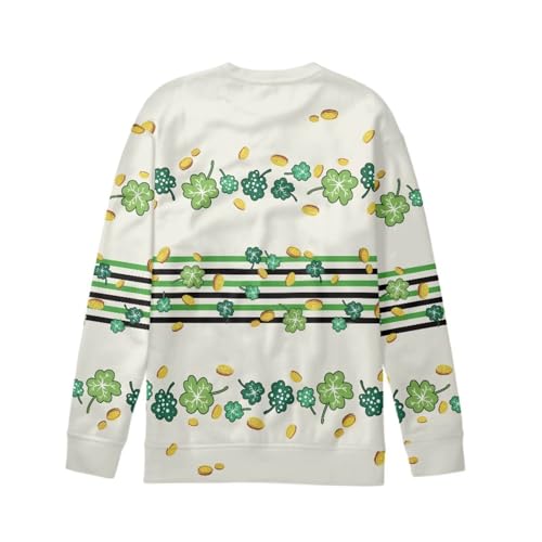 Hawapod St Patricks Day Sweatshirts Girls Boys Kids Teens Print Long Sleeve Crewneck Easter Sweatshirts3