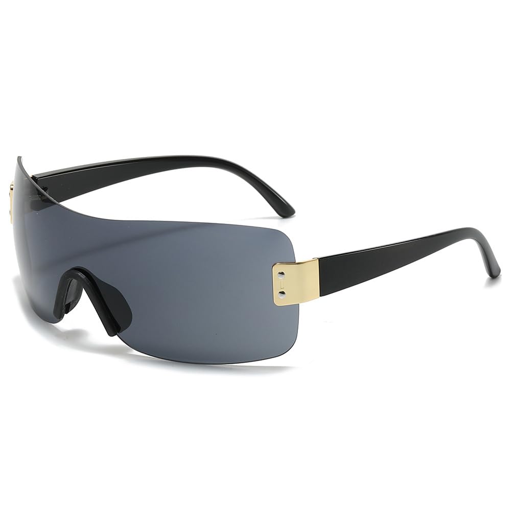 Vintage Wrap-Around Square Sunglasses for Women & Men – Shield Eyewear for Driving Activities-image-17