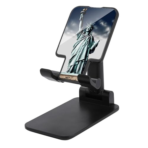 Support de téléphone pliable Statue de la Liberté idéal pour vos appels vidéo de bureau
