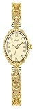 Gosasa Vintage Small Gold Watches for Women Dainty Bangle Analog Oval Case Roman Dial Waterproof Alloy Bracelet Womens Dress Wrist Watch Luxury Gift (Gold)