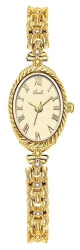 Gosasa Vintage Small Gold Watches for Women Dainty Bangle Analog