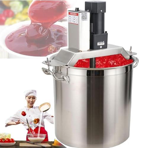 GLJTUO Electric Mixer Machine,Automatic Food Mixer, Commercial Electric Stirrer Pot with Double Layer Mixing Shaft and Scraper, 360° Stir, Ideal for Tomato Ketchup, 40/80L Capac,80l