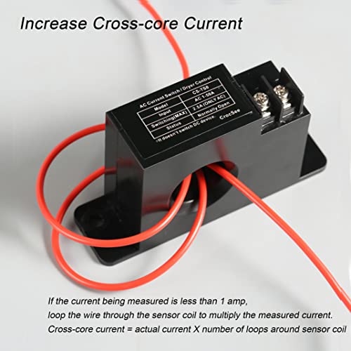 Crocsee Miniature Current Switch, Cs-Ts0, Normally Open Amp Sensor Monitoring Relay, Ac 1-50A Detectable #TOP3