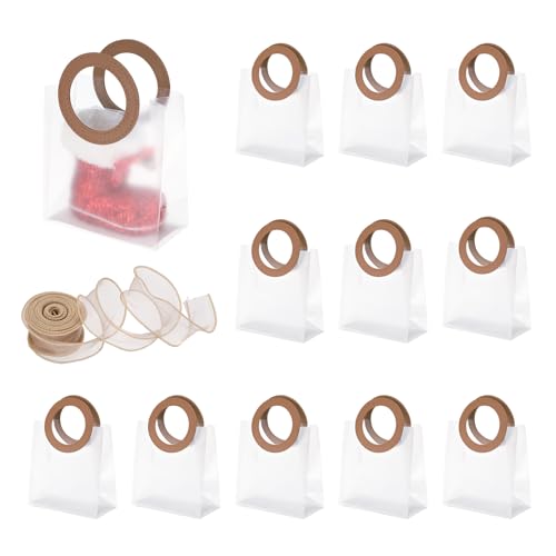 Sachets cadeaux transparents pour friandises et bonbons d'anniversaire avec ruban chic