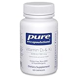 Pure Encapsulations Vitamin D3 & K2 - Bone & Vascular Health Support - Immune Function Support* - Gluten Free - Non-GMO - 120 Capsules