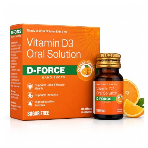 D-Force Vitamin D3 Oral Solution Nano Shots, 4 x 5ml Pack of 1