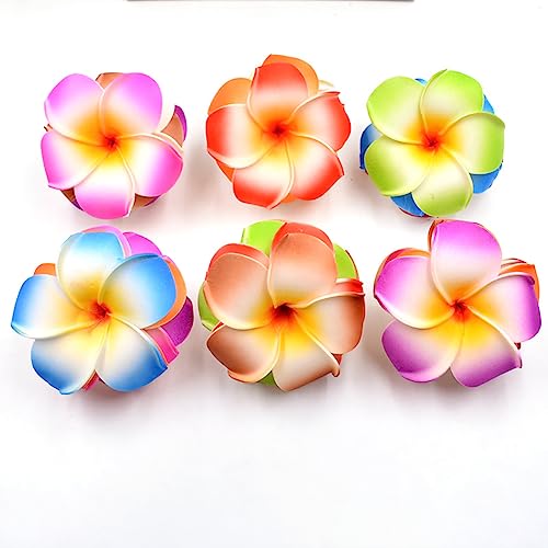 10 Pcs Hawaii Plumeria Flower Clips 5cm miniatura 5