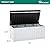 YITAHOME 120 Gallon Large Deck Box, Resin Outdoor Storage Box w/Lockable Black Lid for Outdoor Pillows, Garden Tools and Pool Supplies, Waterproof, Lockable, Grayish-White