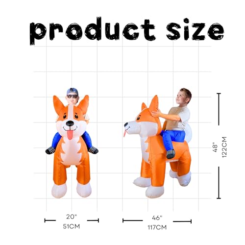 Disfraz inflable para niño de perro Corgi miniatura 6