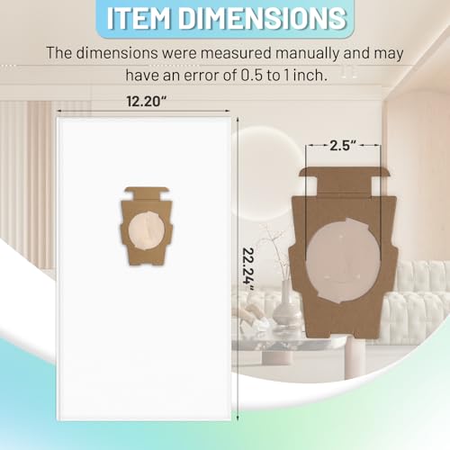 Image of 6 Pack 204814 Vacuum Bags Compatible with Kirby, Micron Magic Vacuum Cleaner Bags Fit for Kirby Avalir /Sentria /Ultimate G Series Models Replaces 204811 205811 F-Style & Twist-Style