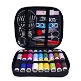 Kit de costura de 86 piezas con estuche, kit de aguja e hilo Marcoon con suministros de costura y accesorios para niños, adultos, principiantes, hogar, viajes, emergencia, incluyendo tijeras, cinta