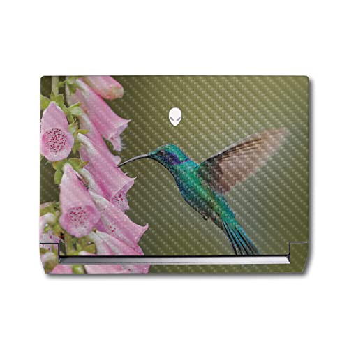 Image of MightySkins Carbon Fiber Skin Compatible with Alienware M17 R5 (2022) Full Wrap Kit - Hummingbird | Protective, Durable Textured Carbon Fiber Finish | Easy to Apply & Change Styles | Made in The USA