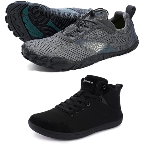 Joomra Women's Barefoot Shoes + Wide High Top Sneakers Size 10.5