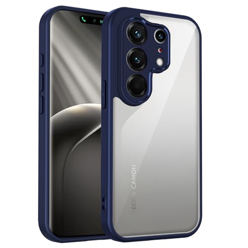 Image of for Tecno Camon 50 Ultra 5G / 50 Pro 4G Case Matte Skin Touch Clear PC + TPU Shockproof Phone Back Cover - Blue