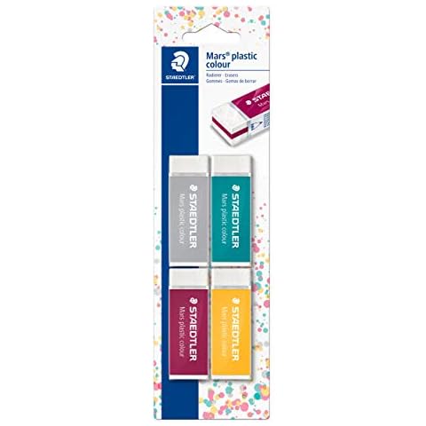 STAEDTLER Mars - Borrador de sándwich (plástico), paquete de 4 colores Cover