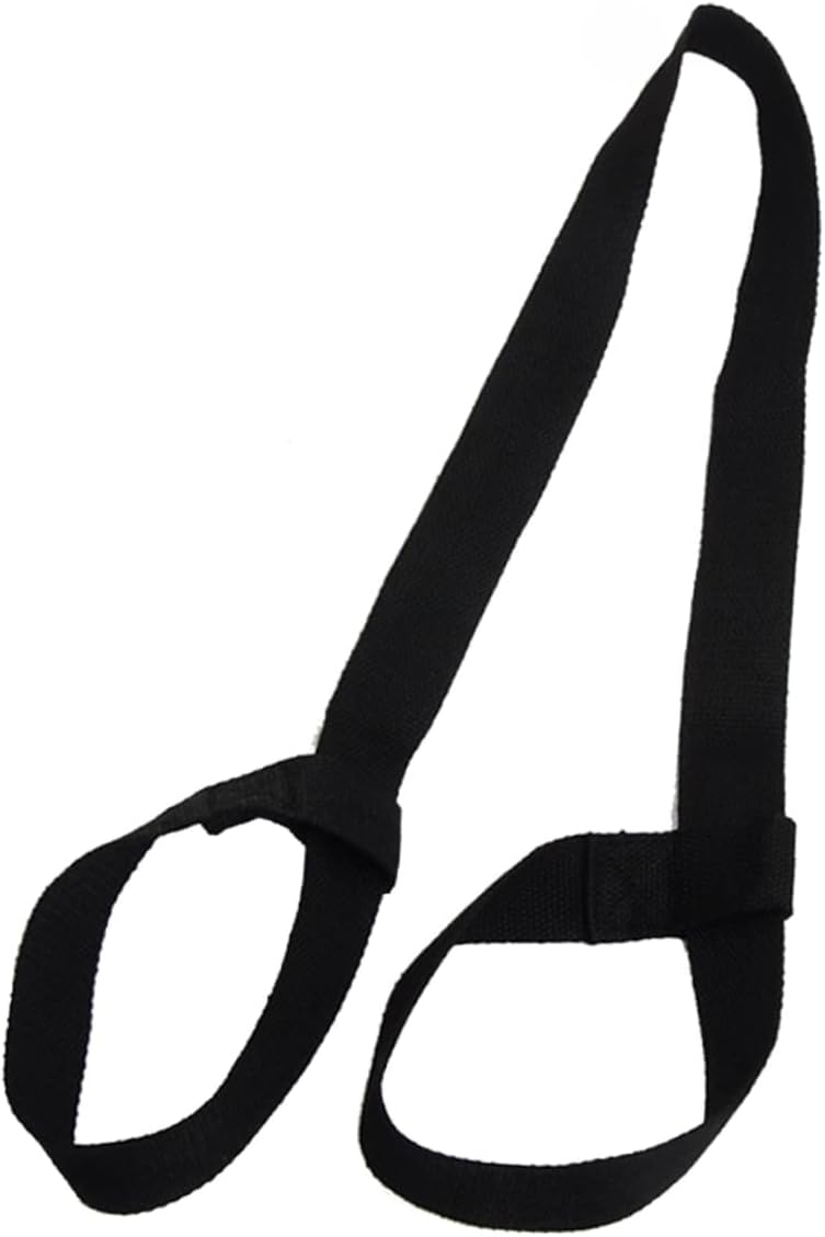 Adjustable Cotton Yoga Mat Strap Carrier Lightweight Durable Exercise Mat Sling for Convenient Transport Black for Yoga Classes Fitness Activities