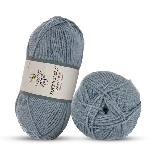 Image of Hobby Lobby Yarn Bee Soft & Sleek Yarn, 404 Crisp Air | 4 Medium Weight, 100% Low Pill Acrylic, 232 Yards Per Skein