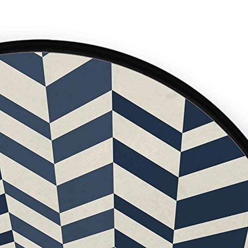 Tapis de sol rond antidérapant rétro en polyester et coton stretch de 92 cm