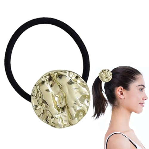Gomas de pelo doradas, puño dorado para coletas de caballo, soporte para coletas geométricas, coletas de caballo, gomas de pelo de metal, puño dorado para el cabello diario y especial