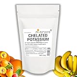 100 % puro, sin aditivos Nutrics 900 mg (por cápsula) de gluconato de potasio quelado de 60 V, cápsulas 100 % puro, libre de rellenos, aglutinantes y agentes de carga, vegano, vegano