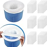 ❤ Kit calza per cuocere a piscina: il pacchetto contiene 20 calzini per skimmer bianchi in rete ultra-fine e materiale elastico durevole, con cui foglie, olio, insetti, capelli ed erba possono essere facilmente filtrati.