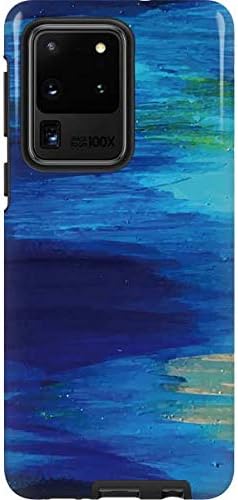 Skinit Pro Phone Case Compatible with Samsung Galaxy S20 Ultra 5G - Officially Licensed Etta Vee Ocean Blue Brush Stroke Design