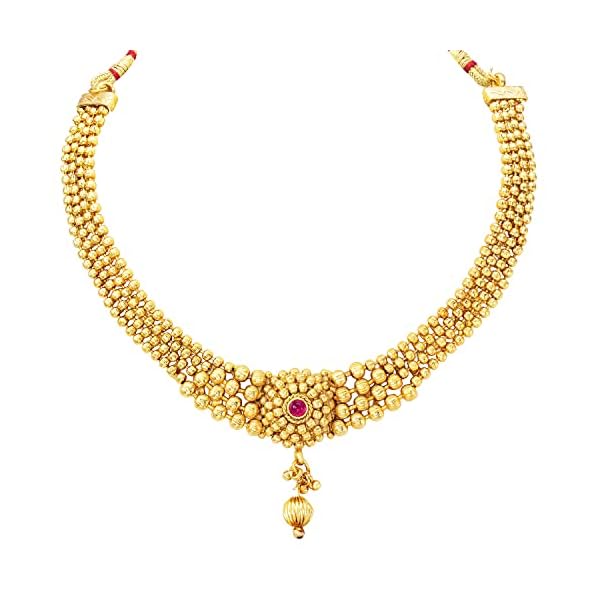 Peora Traditional Gold Plated Maharani Haar Bridal Jewellery Set Gift for Women - Image 8
