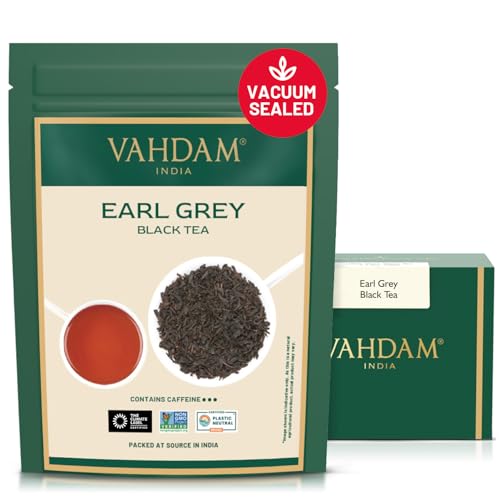 VAHDAM, Earl Grey Tea Loose Leaf 170+ Cups (340g/12oz) Citrusy & Delicious Black Tea blended with 100% Natural Oil of Bergamot | Brew Hot/Iced Tea