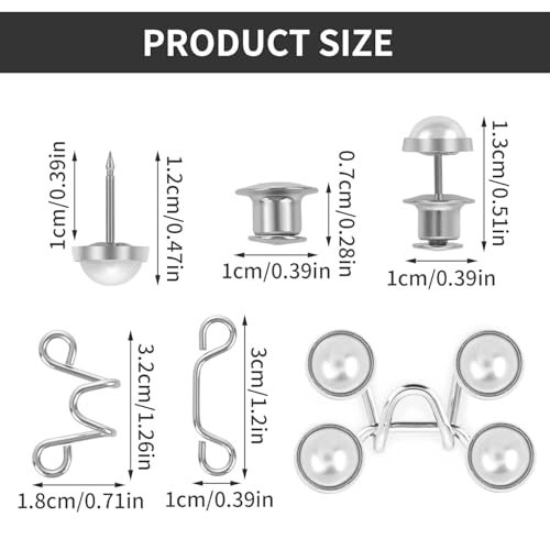 Image of Adjustable Waist Buckle for Loose Jeans Pants Pearl Detachable Instant Button Pins Tightener Fit Skirt Robe Tightening Extender Skirts Jean Teddy Clips