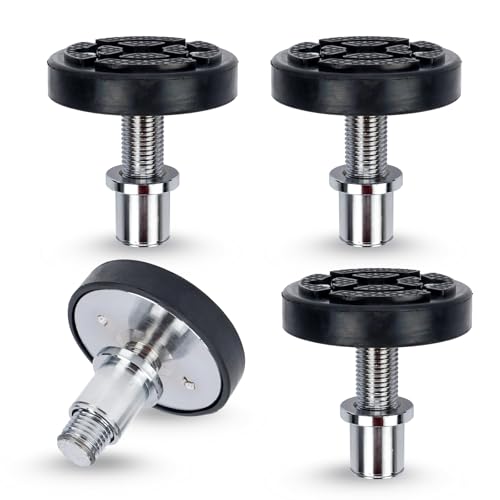 Yitrust 4PCS 35mm Shaft Screw Car Lift Feet Pads - Fit Bendpak Maxjax 2 Post Lift - Plus-High Rubber Tray Stable Support Heightening Feet for Car Lifts