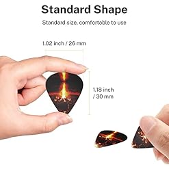 Volcano Lot de 6 médiators pour guitare acoustique, guitare électrique, basse, ukulélé – fins, moyens et épais - Les Beatles, Paul McCartney, John Lennon, RIngo Starr, George Harrison Volcano Lot de 6 médiators pour guitare acoustique, guitare électrique, basse, ukulélé - fins, moyens et épais – Image 7