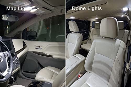 Kit de luces LED interiores blancas 6000K para Toyota Sienna miniatura 5