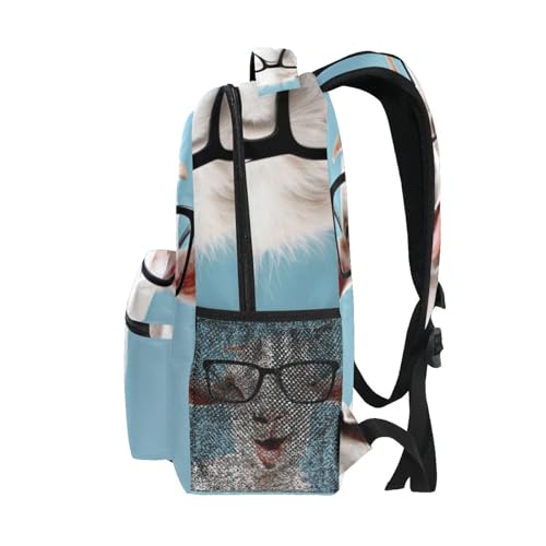 YETTASBIN Cute Goat Backpack for Men Women, Waterproof High/Middle School Bookbag Lightweight Laptop Travel Daypack with Multiple Pockets for Teens Boys Girls4