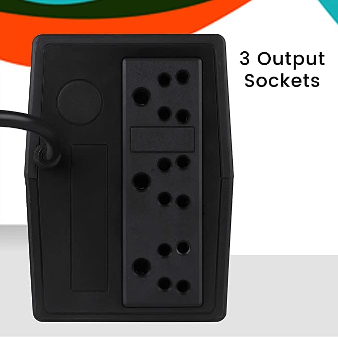 Image of ZEBRONICS Zeb-U725 600VA UPS for Desktop /PC /Computers (not for Routers) with Automatic Voltage Regulation, Black