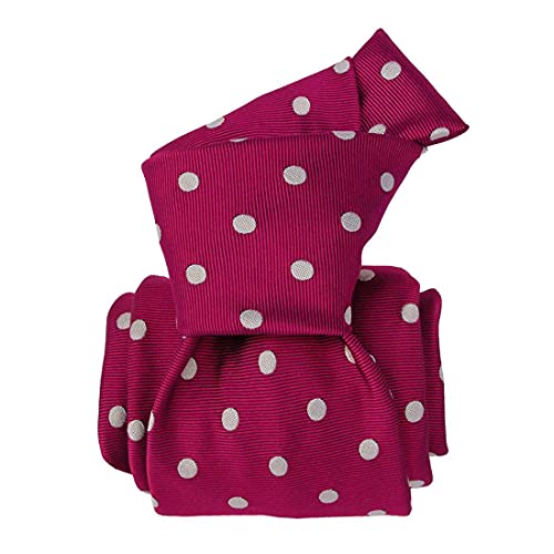 Cravate en pure soie italienne fuchsia Segni Et Disegni faite main