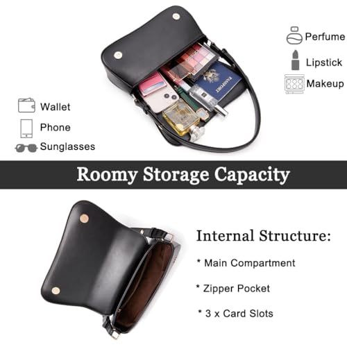 Small Shoulder Bag for Women, Cute Crossbody Purse Womens Handbags, Vegan Leather Trendy Tote Clutch Purse 6