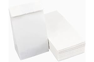 Luminary Bags Bulk: 50PCS Small White Paper Treat Bags for Party Favors