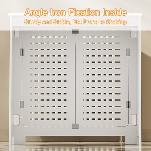 Cache-radiateur élégant blanc pour une maison chaleureuse et ordonnée - 7
