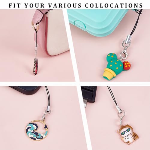 HOBBIESAY 16 Stile Niedlicher Handyanhänger Aus Kunstharz 8.5-9cm Bär Hase Koala Pilz Biene Blume Handyanhänger Kawaii Tierblumen Handyanhänger Für Schlüsselanhänger Handyhülle Geldbörse Dekoration