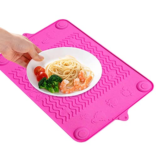 Jogo americano para bebês | Tapetes de silicone antiderrapantes e resistentes ao calor para crianças