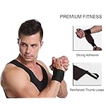 Wrist Wraps, 2 Pack Wrist Brace Wrist Straps for Weightlifting, Wrist Straps Lifting Straps Wrist Weights Carpal Tunnel Wrist Brace, Wrist Brace for Working Out Gym Accessories for Men (Black) - Image 4