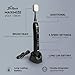 Dr Bobbi Big Mouth Electric Toothbrush for Adults | Ultrasonic Rechargeable Tooth Brush with 5 Cleaning Modes & 2-Minute Smart Timer | Extra Electric Toothbrush Heads Included | Black