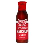 Noble Made Less-Sugar Tomato Ketchup, Keto, Gluten Free, Low Carb, Low Calorie Paleo Friendly, Low Sugar, Whole 30, Non GMO Sauce, Made with Apple Cider Vinegar and Only 1g Sugar, 10.8 oz Bottle