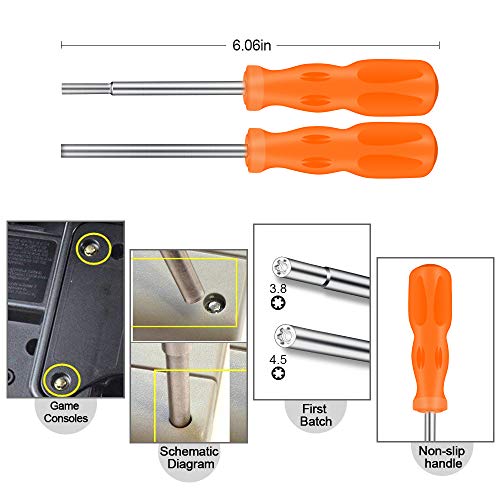 E.Durable Nintendo Screwdriver Set 18 in 1 Professional Full Tri wing Security Screwdrivers Gamebit Repair Tool Kit for Nintendo Switch JoyCon New 3DS/Wii/NES/SNES/DS Lite/GBA/Gamecube