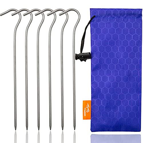TITO Titanium Shepherd's Hook Tent Stakes Tent pegs Nail...