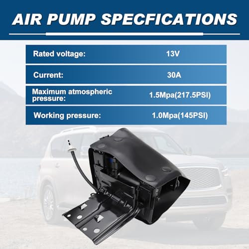 Rear Air Suspension Compressor Compatible with Nissan Armada 2017-2023 Infiniti QX56 QX80 2011-2023 5.6L V8 Replacement 53400-1LA4C 534001LA4A 534001LA4B by JUMOPARTS - Used condition - Image 4